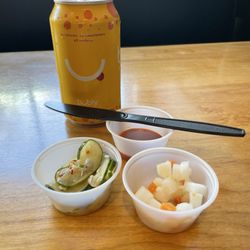 MOGO Korean Fusion Tacos - Accoutrements from the pickle bar