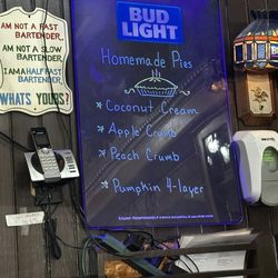 Anvil Restaurant & Saloon - Current Homemade Pie Menu.