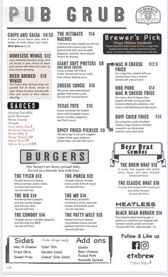 Menu photo 2 ETX Brewing Tyler, TX