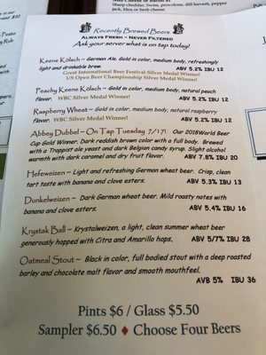 Menu photo 7 Elm City Brewing Company Keene, NH Menu photo 7 Elm City Brewing Company Keene, NH