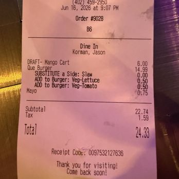 Black Label - .50 for tomato, .50 for freakin lettuce and .75 for freakin Mayo!! Never again. Bye Felicia! - Beer Bar Near Me - Blair, Nebraska Black Label - .50 for tomato, .50 for freakin lettuce and .75 for freakin Mayo!! Never again. Bye Felicia! - Beer Bar Near Me - Blair, Nebraska