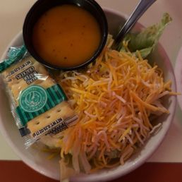 Side salad with Dorothy Lynch and crackers...nothing more finer in Nebraska!