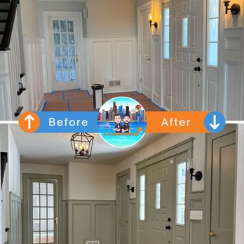 O.A Construction - Entry and hallway Before/After - Painters Near Me - Chicago, Illinois O.A Construction - Entry and hallway Before/After - Painters Near Me - Chicago, Illinois