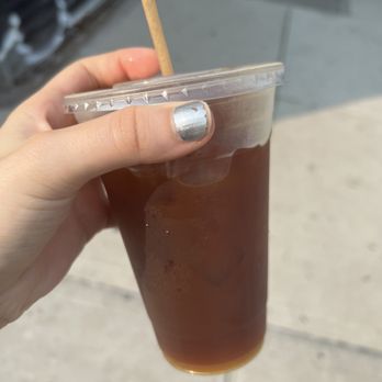 Roots Cafe - iced coco americano - Coffee & Tea Near Me - Brooklyn, New York