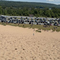 Dune climb running down
