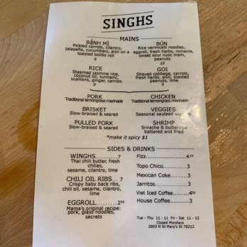 Singhs - Vietnamese Near Me - San Antonio, Texas Singhs - Vietnamese Near Me - San Antonio, Texas