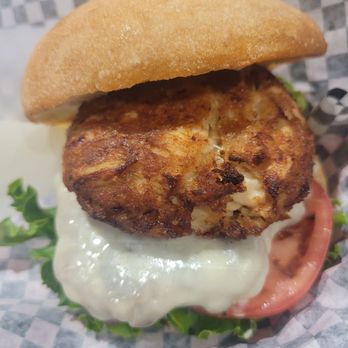 Bahama Mike's Seafood and Grill - Bay Bridge burger with provolone. - Seafood Near Me - Pasadena, Maryland