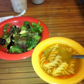 Las Tortas - Cilantro salad & chicken noodle soup - Mexican Near Me - McAllen, Texas