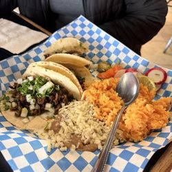 Carne Asada taco combination