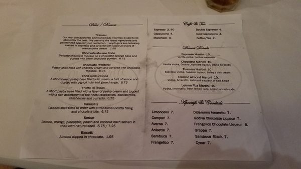 Menu photo 3 L'Osteria Ristorante Cranston, RI Menu photo 3 L'Osteria Ristorante Cranston, RI