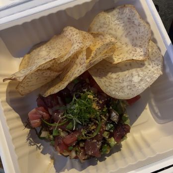 Off the Hook - Taro chips with poke - Lounges Near Me - Kapolei, Hawaii