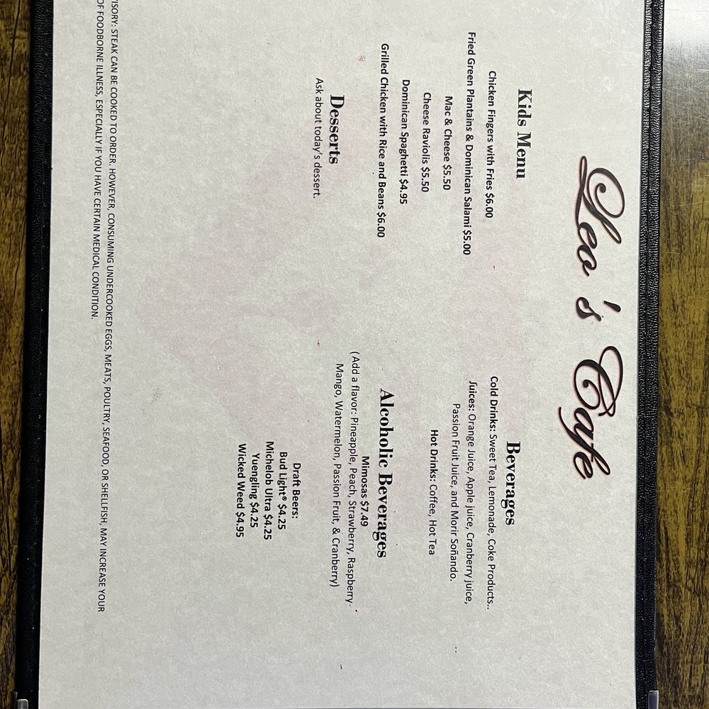 Leo's Cafe - Dinner menu - Breakfast & Brunch Near Me - McDonough, Georgia Leo's Cafe - Dinner menu - Breakfast & Brunch Near Me - McDonough, Georgia
