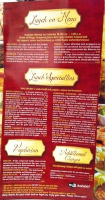 Menu photo 2 Mi Pueblo Mexican Restaurant Washington, IN Menu photo 2 Mi Pueblo Mexican Restaurant Washington, IN