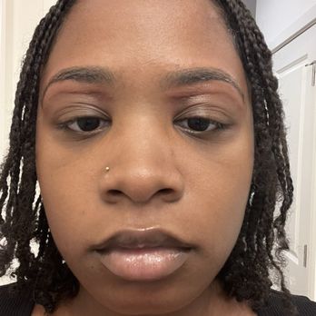 TM Nails & Spa - This is my eyebrows the next day after being burned! - Nail Salons Near Me - Jackson, Mississippi