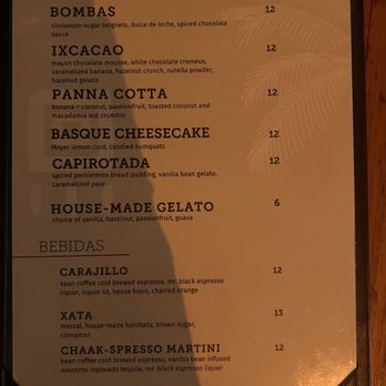 Chaak Kitchen - Dessert Menu - Cocktail Bars Near Me - Tustin, California Chaak Kitchen - Dessert Menu - Cocktail Bars Near Me - Tustin, California