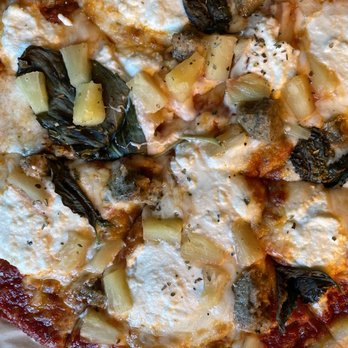 Blaze Pizza - Build Your Own - Red sauce, mozzerella, ricotta, pineapple, meatball and spinach. - Salad Near Me - Bay Shore, New York Blaze Pizza - Build Your Own - Red sauce, mozzerella, ricotta, pineapple, meatball and spinach. - Salad Near Me - Bay Shore, New York