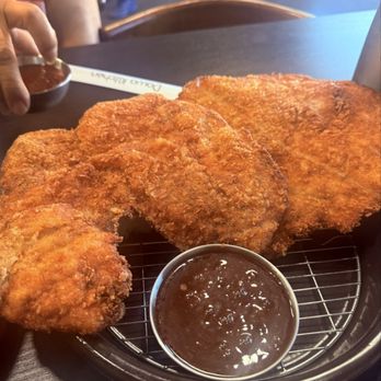 Dawa Kitchen - Chicken Katsu with rice at the bottom! This alone can feed 3-4 people - Korean Near Me - Los Alamitos, California Dawa Kitchen - Chicken Katsu with rice at the bottom! This alone can feed 3-4 people - Korean Near Me - Los Alamitos, California