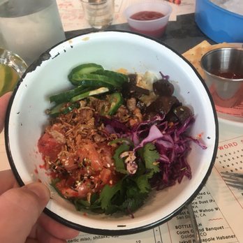 BeetleCat - Salmon Poke Bowl w/o rice...OMG this was so good! - Seafood Near Me - Atlanta, Georgia