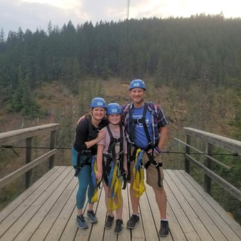 Kokanee Mountain Zipline - After a fun zip lining adventure. All smiles - Parks Near Me - Nelson, British Columbia Kokanee Mountain Zipline - After a fun zip lining adventure. All smiles - Parks Near Me - Nelson, British Columbia