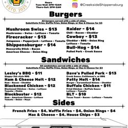 Creekside Grille - Menu (page 2)