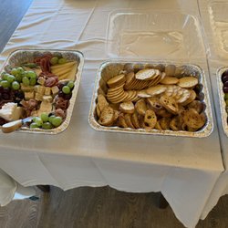 Meat & cheese trays.
