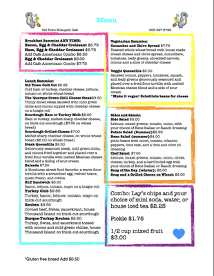 Menu photo 1 Old Town Kokopelli Cafe Albuquerque, NM Menu photo 1 Old Town Kokopelli Cafe Albuquerque, NM