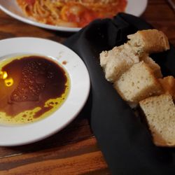 Bread along with Oil and Balsamic