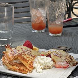 European Cafe and Restaurant - Gluten free cheese and strawberry crepe  (and two dead bloody Marys)