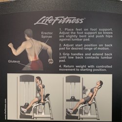 Anytime Fitness - Strengthens lower back/spine and relieves stress in upper back/shoulders. Love this one.