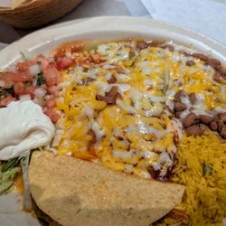 Taco, enchiladas and Chile relleno