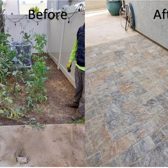 Cruz Landscaping Services - Project: Clean up, rocks, and pavers. - Fences & Gates Near Me