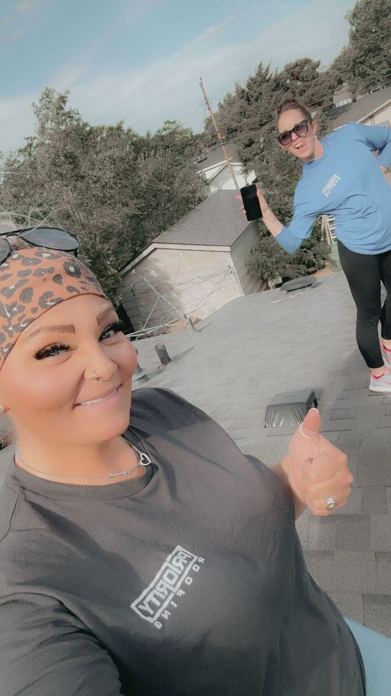 Slide of Brittany with Priority Roofing