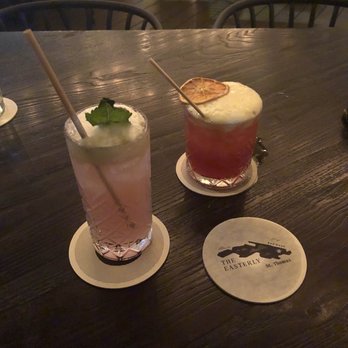 The Easterly - She Dragon (Dragon Fruit cocktail) and Blood Line Cocktail. - Seafood Near Me - St. Thomas, Virgin Islands
