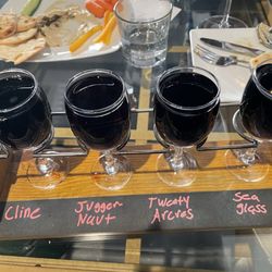 Wine Down Lounge - Red wine flight.