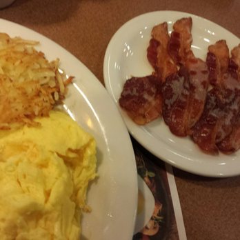Denny's - Side of bacon.  Not a fan of Denny's bacon.  $3 for this super low quality and soggy bacon.  Won't be adding bacon at Denny's in the future. - American Near Me - Hoffman Estates, Illinois