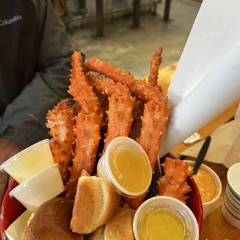 Tracy's King Crab Shack - Big Crab Pot with 3lbs of Orange King Crab legs - Seafood Near Me - Juneau, Alaska Tracy's King Crab Shack - Big Crab Pot with 3lbs of Orange King Crab legs - Seafood Near Me - Juneau, Alaska
