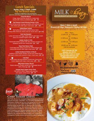 Menu photo 7 Milk and Honey Restaurant at Cascade Atlanta, GA