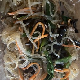 Japchae glass noodles