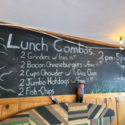 Chalkboard lunch menu