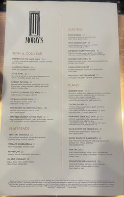Menu photo 7 Moray's San Diego, CA