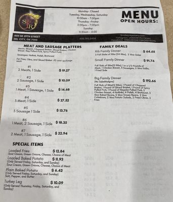 Menu photo 1 Smokey Ray's Del City, OK Menu photo 1 Smokey Ray's Del City, OK