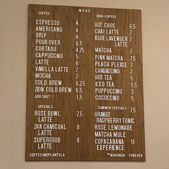 Coffee and Plants - Menu - Coffee & Tea Near Me - Pasadena, California Coffee and Plants - Menu - Coffee & Tea Near Me - Pasadena, California