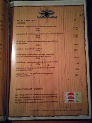 Menu photo 2 Wild Bull Steak House Zwiesel, BY