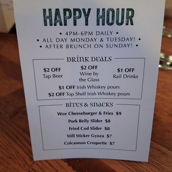 Emmett's Public House - Happy hour menu - Pubs Near Me - Saint Paul, Minnesota