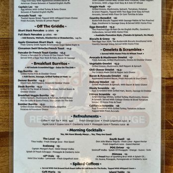 Proud Mary's Restaurant - Breakfast menu. - Breakfast & Brunch Near Me - Dana Point, California