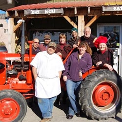 Garden Arts Fresh Market - Owner Steve Burzon and employees with some of the local farmers and food producers who sell their products in the Fresh Market.
