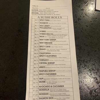 Sushi Ya - a menu for a sushi restaurant - Sushi Bars Near Me - Twin Falls, Idaho Sushi Ya - a menu for a sushi restaurant - Sushi Bars Near Me - Twin Falls, Idaho