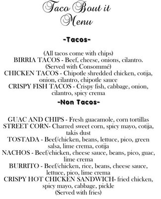 Menu photo 8 Talkin' Tacos Miramar Miramar, FL Menu photo 8 Talkin' Tacos Miramar Miramar, FL