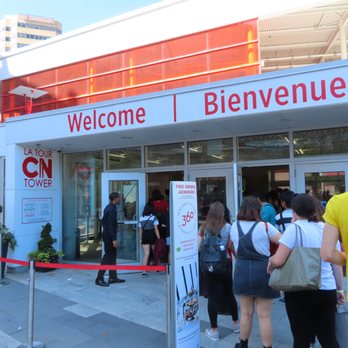 CN Tower - line to get thru security - Landmarks & Historical Buildings Near Me - Toronto, Ontario