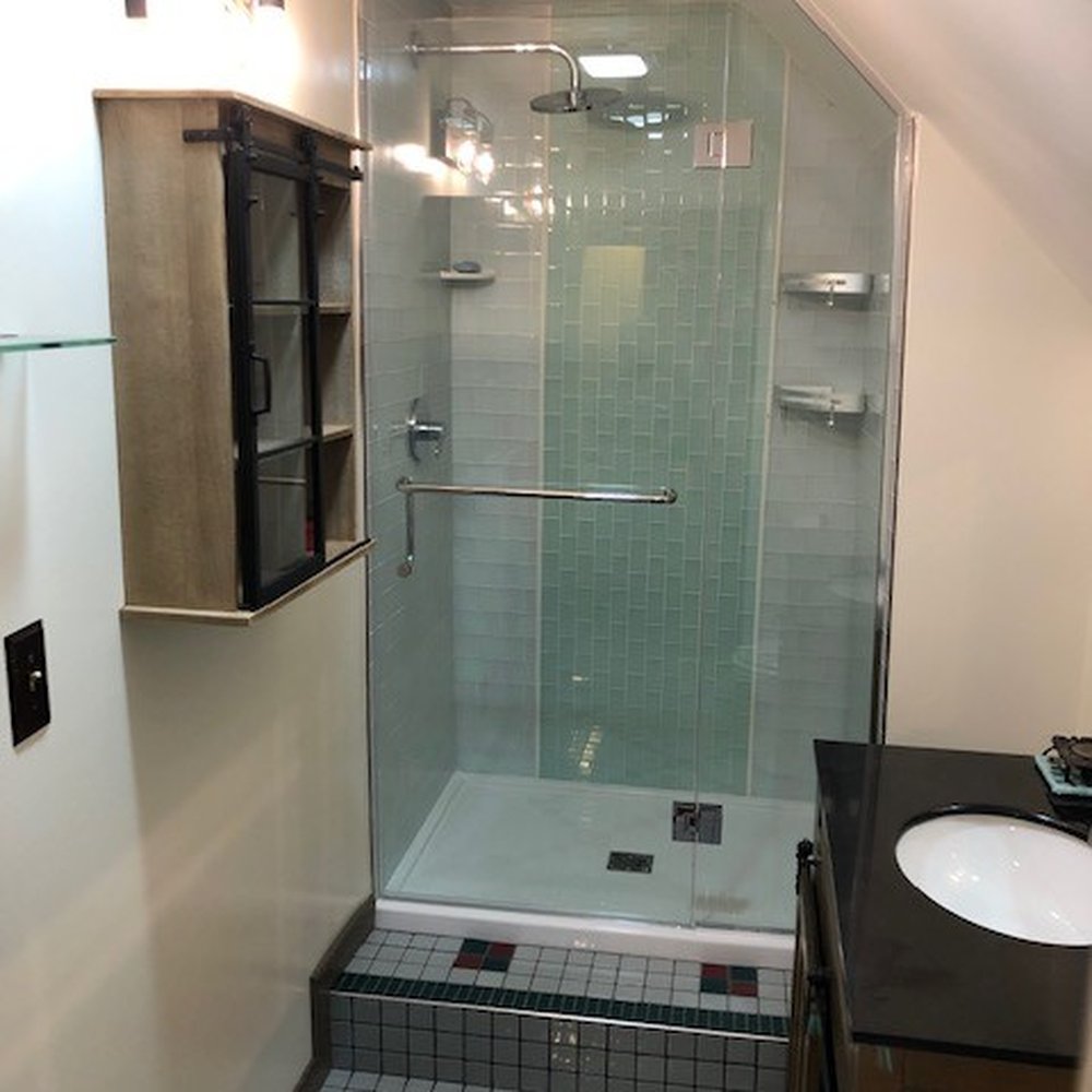 UpKeepers - After...Upkeepers came up with the idea for the tile in the shower.  We love it! - Handyman Near Me